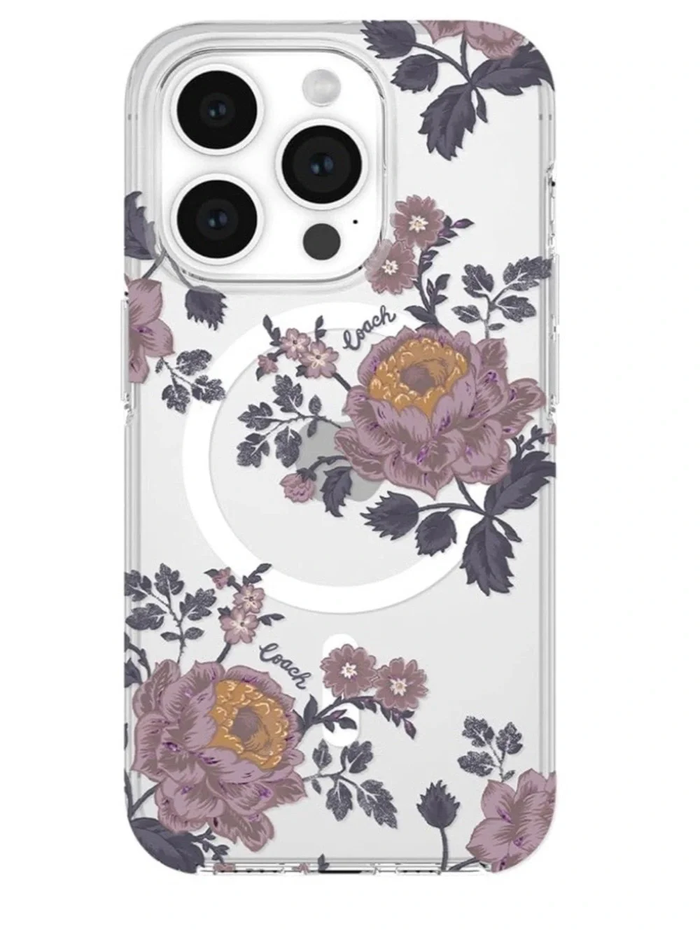 Coach iPhone 15 Pro Case, Compatible with MagSafe - Moody Floral